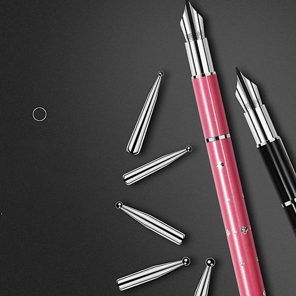 2 st Nagelkonstpennor Färgpennor - Svart Bar Penmake Up