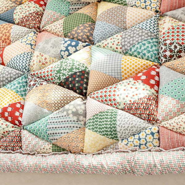Garden Chic Bomullssofföverdrag, Universellt Halkfritt Soffskydd För Hundar, Patchwork Sofföverdrag Golvmatta (60x160cm (24x63tum), A)