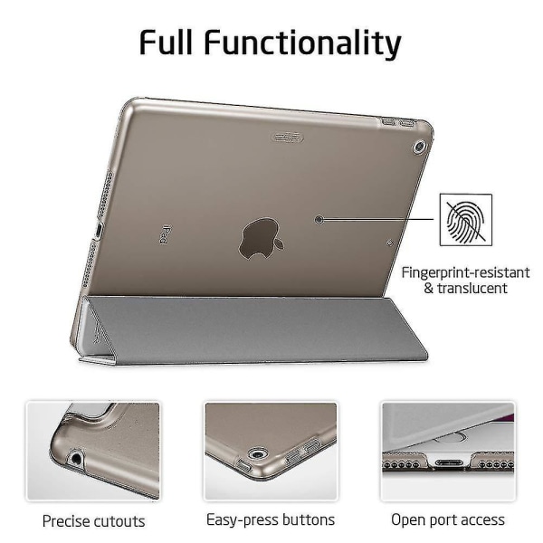 Smartfodral för iPad 7:e generationens iPad 10,2\" fodral (silvergrå)