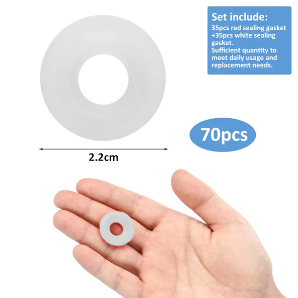 Silikonpackningar - för swing top-flaskor, tillverkade av mjuk silikon, (röd + vit)