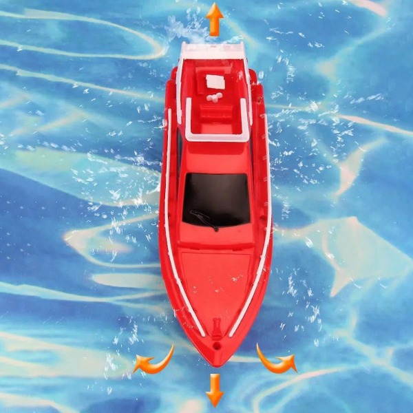 Fjernbetjeningsbåd Rc-båd til højhastighedsfjernbetjening racerbåd Sommerlegetøj Børnegaver til pools Flerfarvet valgfrit（rød）