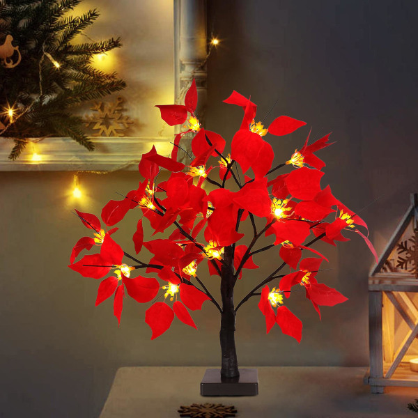 Julegaver Trælys Simulering Blomster Pynt Jul 50*13*13cm 50cm Kreativ LED 1PC Til boligdekoration
