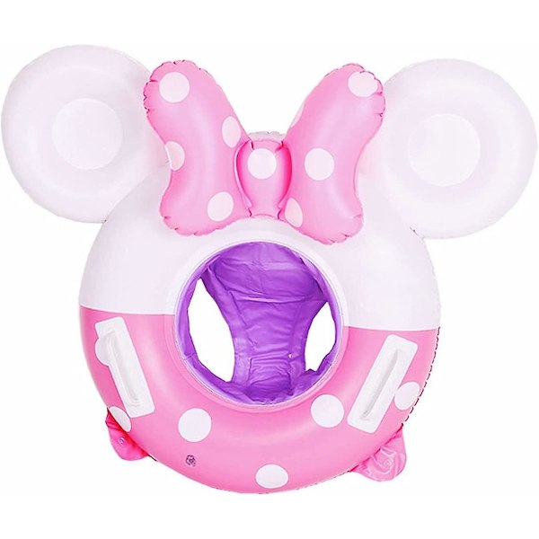 Simring för barn med Minnie Mouse-motiv, uppblåsbar poolring för barn, tjock flytring för barn