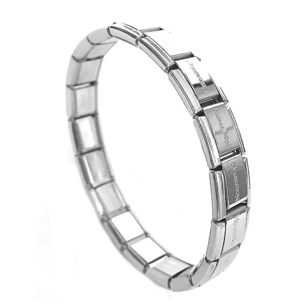Mode armband i rostfritt stål Italiensk charm Damsmycken Elastisk Stretch（9 mm bred）