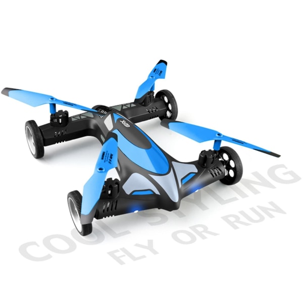 Drone Clearing Drone Flying Cars Quadcopter Air-ground kaukosäätimellä auto 360 rullaa, Speed ​​Led valot (sininen)