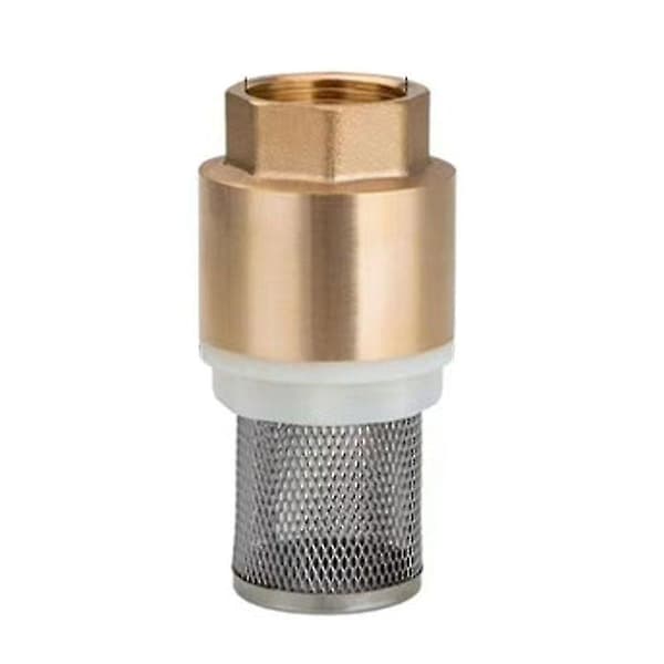 Messingfotventil 33,7 mm (1) DN25 tilbakeslagsventil med rustfritt stålsugesil Banmo