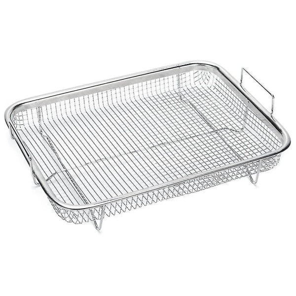 1 stk kurv til ovn, rustfritt stål kurv, non-stick mesh kurv, brett trådkurv