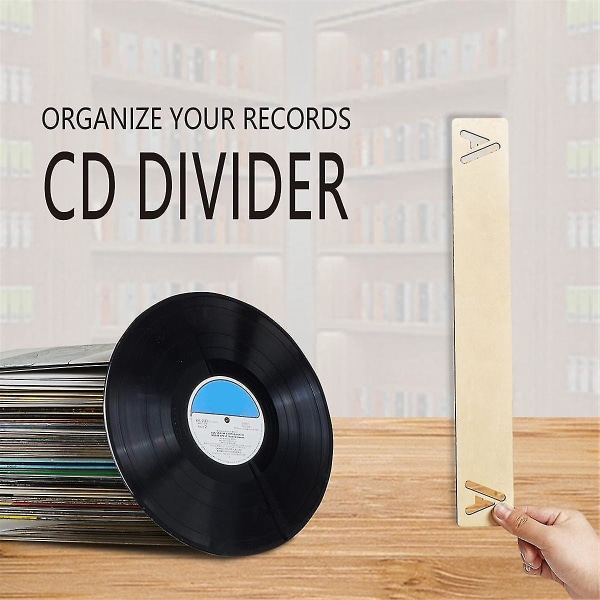 Vinylpladedelere 26 stykker LP Alfabetisk A-Z Skilleplader Træpladealfabetadskiller Alpha