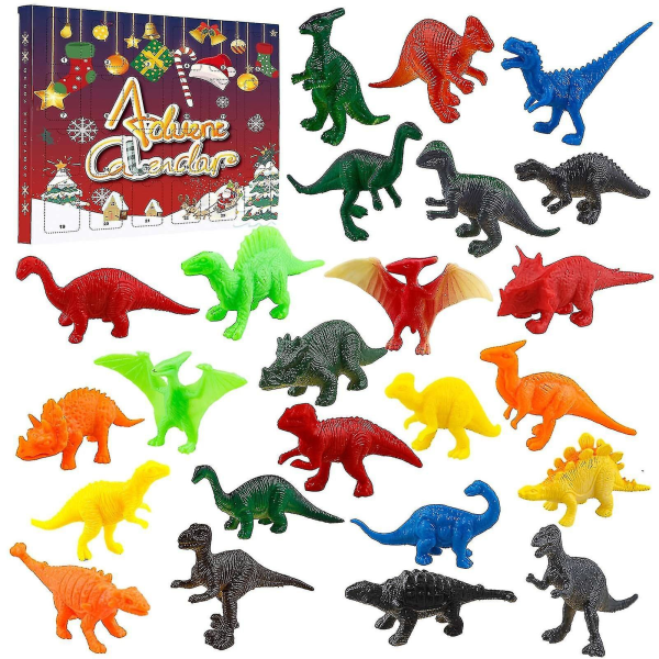 Dinosaur adventskalender 2022 julenedtællingskalendergave 24 stk. Dinosaur Squishy gave til børn