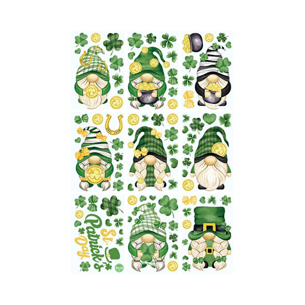 Irland St. Patrick fönsterdekaler fyrklöver semesterfest köpcentrum butik fönsterdekoration fönsterdekaler