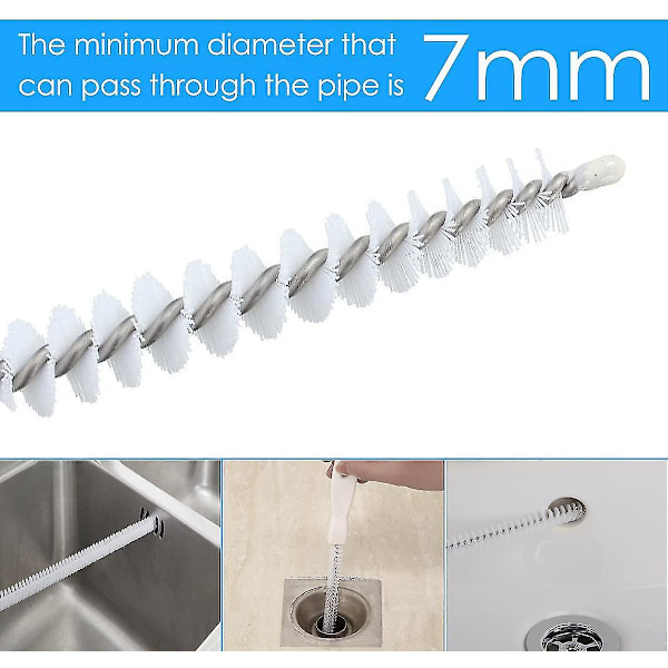 45cm Flexibel Avloppsrengöringsborste för Vattenrör Dräneringsverktyg