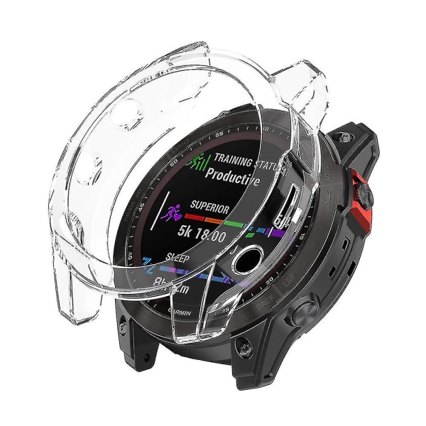 Smart Watch Stötsäkert case för Garmin Fenix ​​7/fenix 7x（Transparent）
