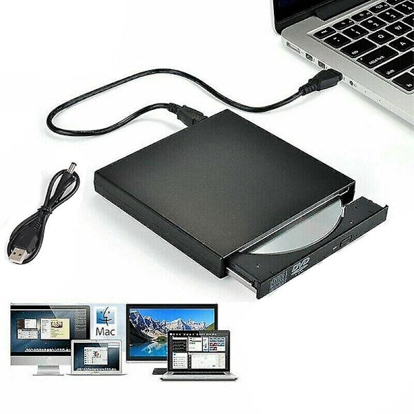 Usb extern DVD Cd hårddiskbrännare spelare läsare optisk enhet för PC bärbar dator