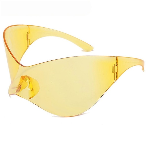 Oversize Futuristic Wrap Solglasögon One-piece Goggles For Men Fashion Shade