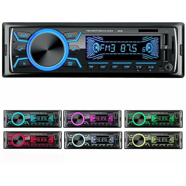 Autoradio Bluetooth autoradio, 1Din autoradio, 4x60W autoradio 7 väriä FM-stereoradio USB/SD/AUX/EQ/MP3-soitin Pioneer autoradio_Aleko