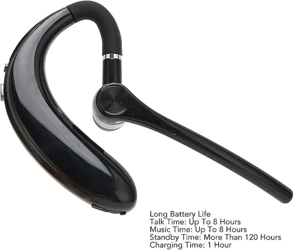 Bluetooth-headset trådlöst enkel öra Bluetooth-hörlurar kompatibla med Iphone Android för körning kontor