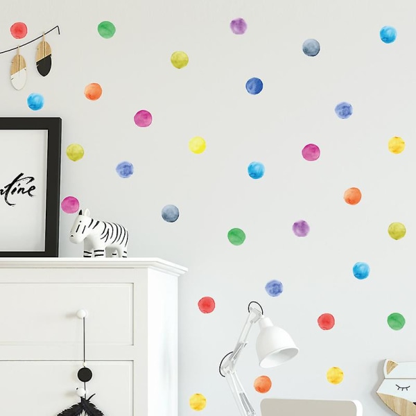 WABJTAM2pc Colorful Polka Dots Circle Wall Stickers