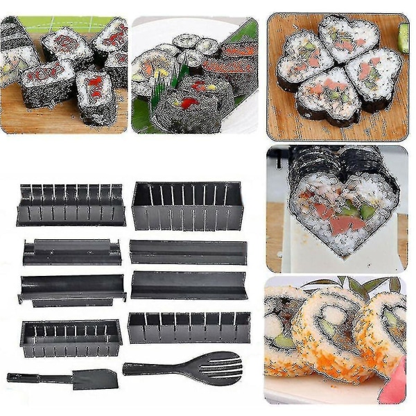 10 stycken Sushi Form Sushi Maker Rolling Kit Sushi Maker Tool
