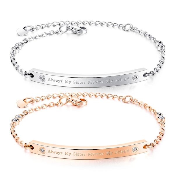 WABJTAM Personliga armband för kvinnor Mors dag present till henne Handgjord vänskapsarmband Guldbar armband Anpassad årsdag Personligt smycke