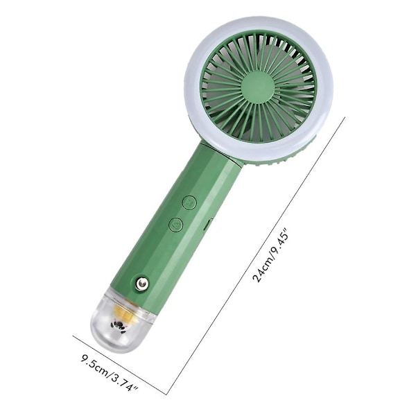 2024 Bærbar Håndholdt Vifte Mini Lomme Vifte med Luftfugter Nattelys Genopladelig Foldbar Lydløs Vifte til Rejse Kontor Indendørs Udendørs