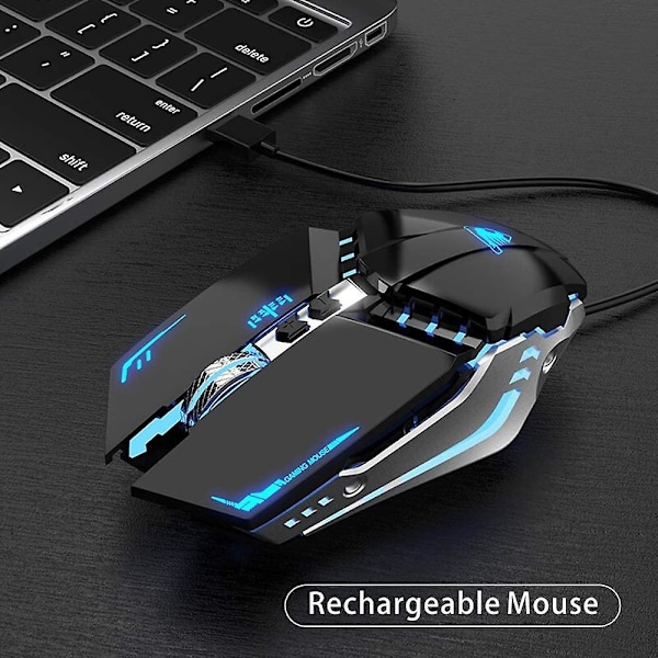 T21 Bluetooth-mus, 2.4g Led Dubbelläge (bluetooth 5.1+ Usb) Bluetooth Trådlös Mus, Uppladdningsbar Tyst Datorspelmus För Laptop, Ipad, Maco