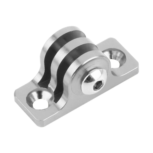 CNC Aluminium Lav Vinkel Flat Bottom Adapter Base Connector Fast Montering For Gopro Hero 10 9 8 7 6 5 4 3 Sjcam Yi Action Video Cam (Sølv)