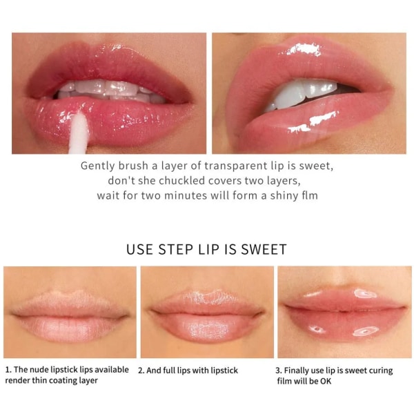 Lip Plumper Gloss Jelly Color Lipstick, Lip Plumping Balm Plumper Lip Gloss  - Sheer Lip Gloss - Fylligare, återfuktade läppar, eliminerar torra linjer  (#3) ce63 | Fyndiq