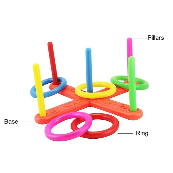 Hoop Ring Toss Plast Ring Toss Garden Game Pool Toy Outdoor Fun Set