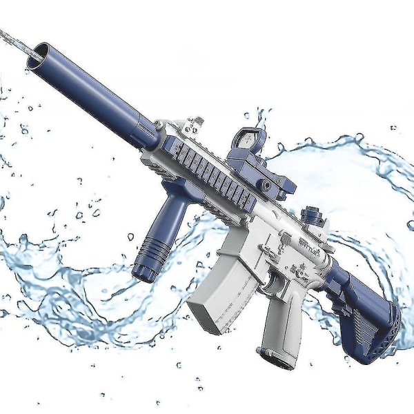 Elektrisk vannpistol for voksne Automatiske sprutvannpistoler Soaker Squirt Summer Squirt Shooter Pistolleke Svømmebasseng Strandvannleker（blå）