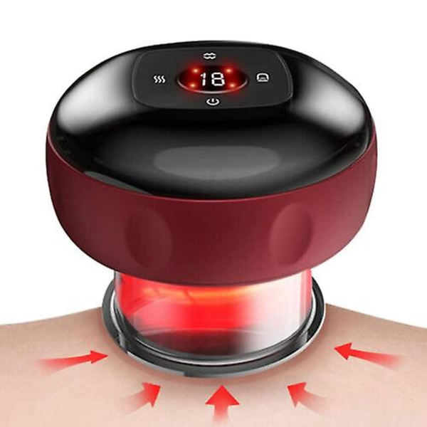 Justerbar Elektrisk Koppingterapi Massageapparat Usb Smart Guasha Skrabemaskine（Rød）