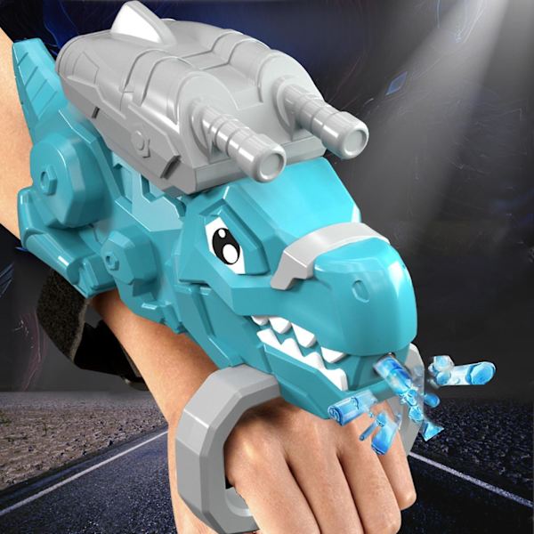 Dinosaurie Launcher Leksak Dinosaurie Launcher Spel Playset För Pojkar Semestergåva 2 Batteri Blå