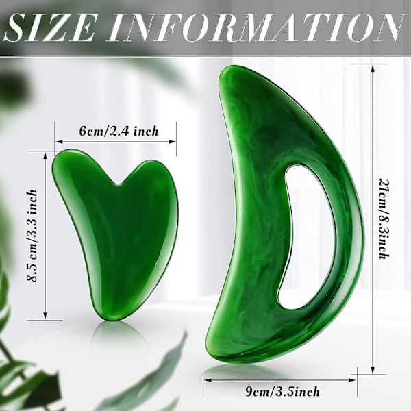 Kropp Gua Sha Massasjeverktøy Stor Gua Sha Sett Med Håndtak Resin Guasha Styret Muskelskraping Massasjeverktøy Kropps ansiktsforming Anti Cellulite Spa T