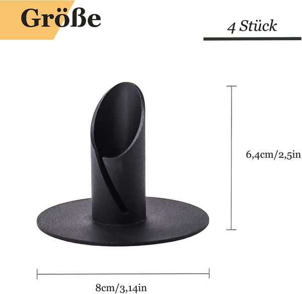 Ljusstake, Ljusstake för romantiska middagar, Dekoration för vardagsrum och sovrum, 4-pack