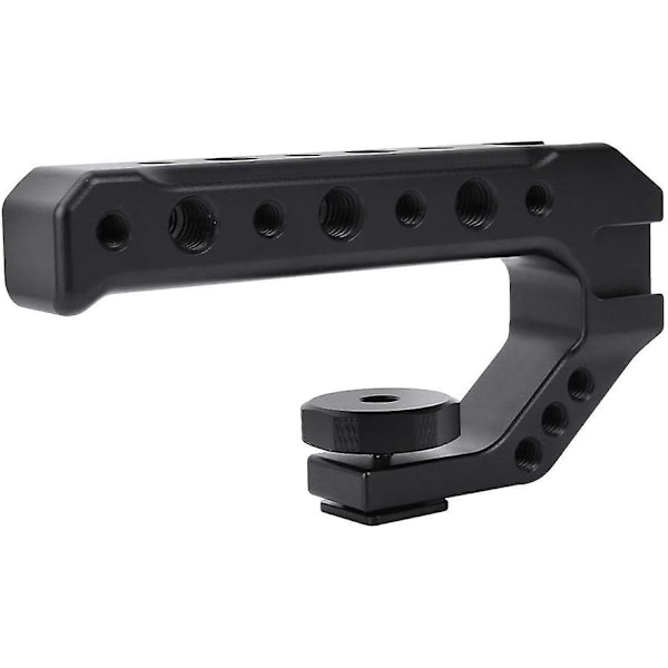 Kamerahandtag med 3 blixtsko, Uulanzi Urig R005 Universal Video Action Stabiliserande Handtag Kamerablixtsko Adapter, 1/4\" 3/8\" Hål