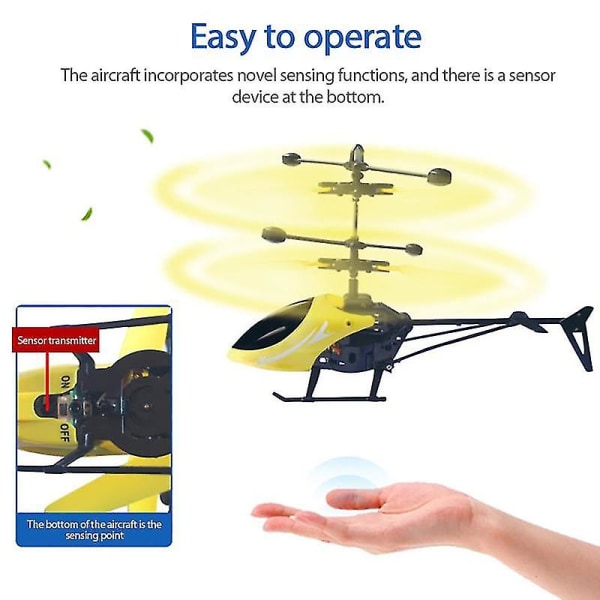 Fjernbetjening Induktionshelikopter Smart Interactive Induction Aircraft（A06 Med fjernbetjening）