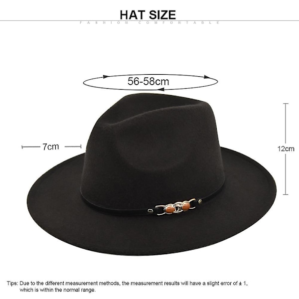 Europeisk og amerikansk retro jazzhatt ullhatt cowboyhatt retro imitert ullhatt flatbremhatt Bf153