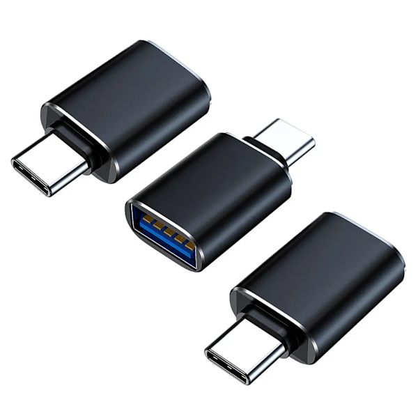 USB C hane till USB hona, USB C hane till USB 3.0 hona adapter, USB C till USB A adapter kompatibel, (Typ C)