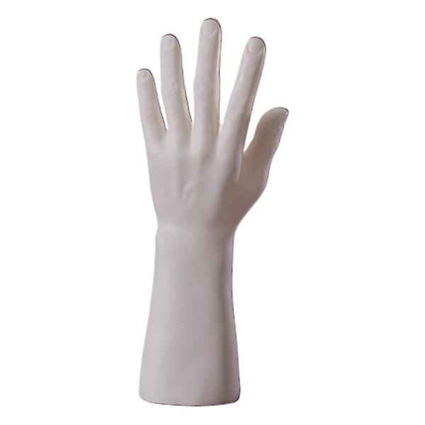 Hånd Mannequin Smykker Display Stand Mand Hånd Model Armbånd Ring Handsker（Venstre hånd，Hvid）