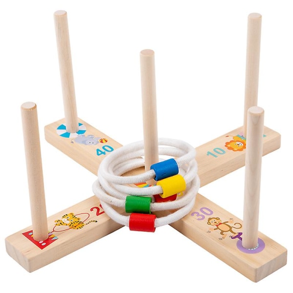 Träfärgsigenkänning Pusselstaplare Pedagogisk leksak för ålder 3+ Baby leksak Trä Tänkande i ljusa färger Träning Toddler igenkänning 1