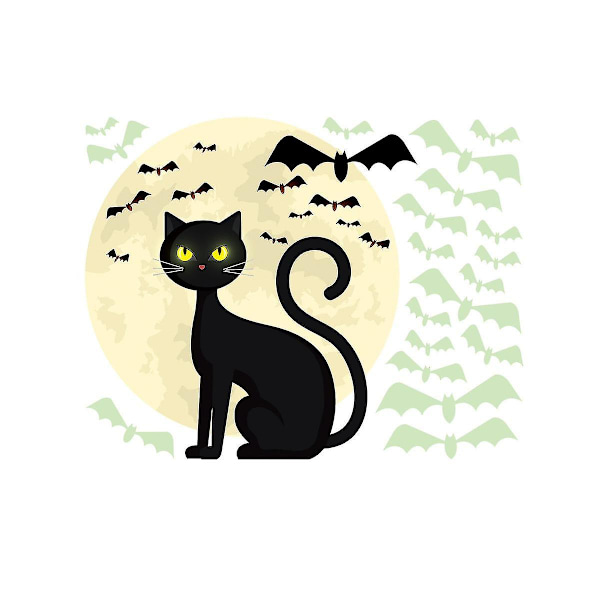 Hohtava kissa Halloween seinätarra Hohtava seinätarra