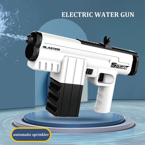 Elektriske vannpistoler, automatiske vannsprutpistoler med 375CC høy kapasitet for barn og voksne, sprutpistolleker opp til 22 fot rekkevidde, vannsprøytepistoler leketøy f