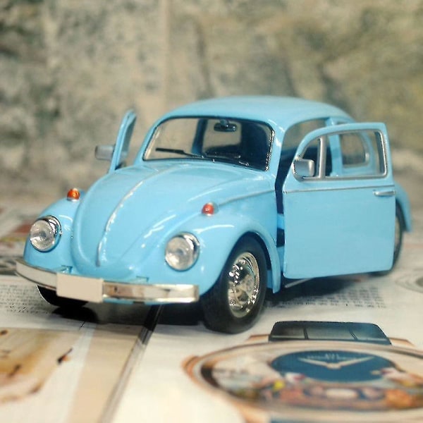 Vintage Beetle- Diecast Pull Back Car Toy (Himmelblå)