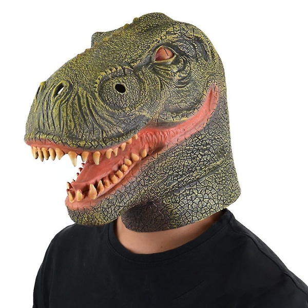 Dinosauruksen naamio Halloween-sisustus Dinosauruksen kokopäänaamio Cosplay Fancy Mekko Pelottava Päähineet Rekvisiitta Tarvikkeet Lahja
