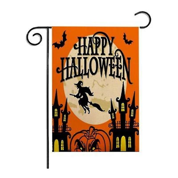 Halloween Dekorativa Trädgårdsflaggor Utomhus Trädgårdsflaggor