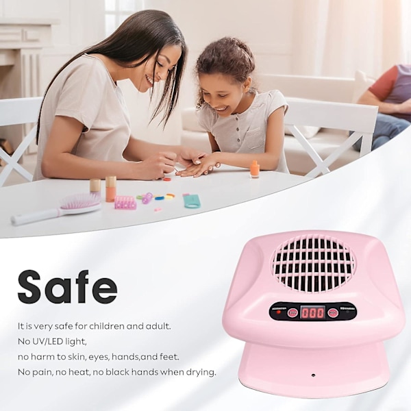 Luftnageltork med automatisk sensor, 300W timer luftnagelfläkt, varm & kall vindblåsare för vanligt nagellack, hem och salong
