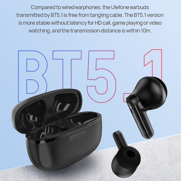 Ulefone Buds Bluetooth-øretelefoner (sort)