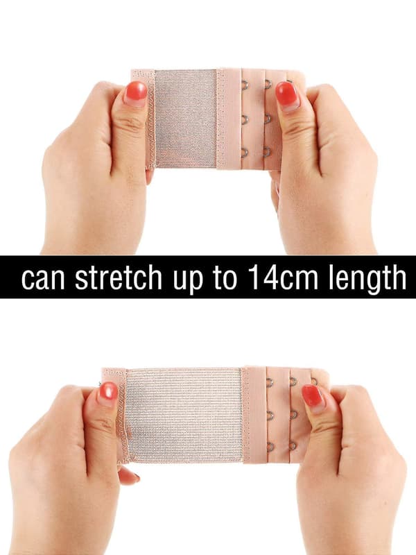 6 stycken bh-förlängare för kvinnor, elastiska och stretchiga