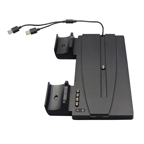 Ladedokkinghåndtak Ladestasjon Doble ladeporter Universalt vertikalt stativ for PS5-spillkontrollere Håndtaksett - Snngv