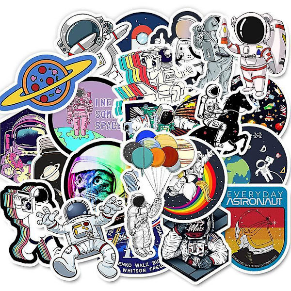 50 NASA avaruuden astronautti sarjakuva doodle tarroja