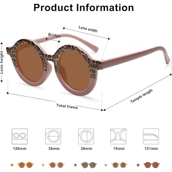 Söta Runda Polariserande Solglasögon för Barn Flickor Pojkar UV400 Skydd De Sol Gafas Strand Semester